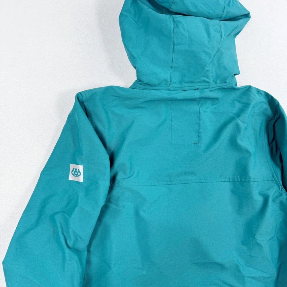 686 Unix Hooded Jacket Size M Mens Deep Lake Blue KCR915, NEW